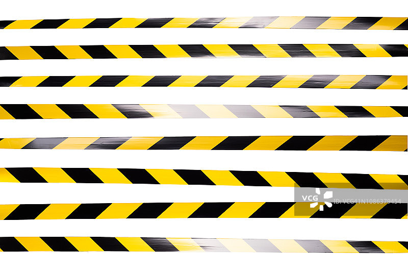 黄黑相间的警戒线图片素材