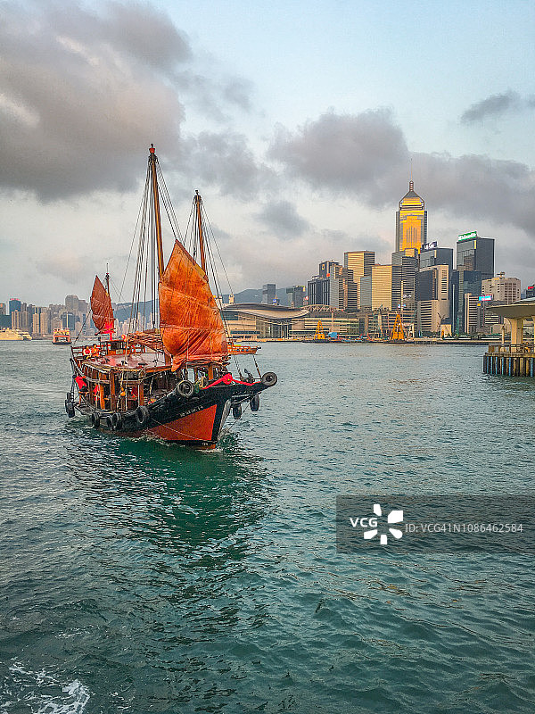 香港中式帆船图片素材