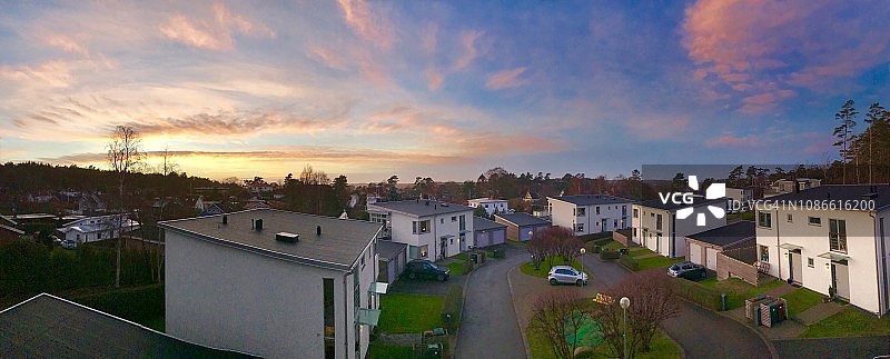 瑞典哥德堡市的日落图片素材