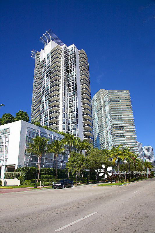 迈阿密海滩奥尔顿路高层公寓图片素材