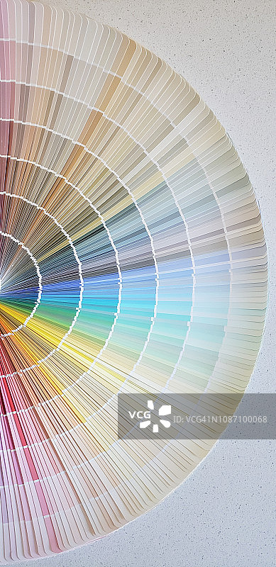 扇形展开的油漆色卡图片素材