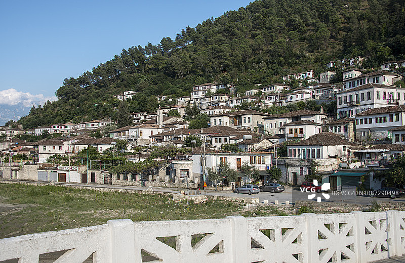 培拉特曼加莱姆区的传统房屋，联合国教科文组织世界遗产，阿尔巴尼亚图片素材