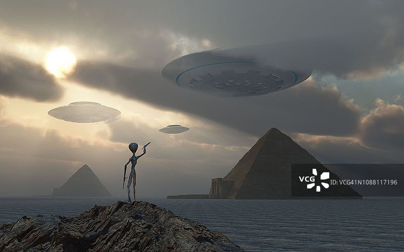 远古外星人：埃及金字塔的真正建造者图片素材