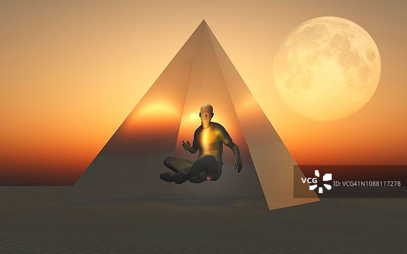 金字塔的神秘与超自然力量图片素材