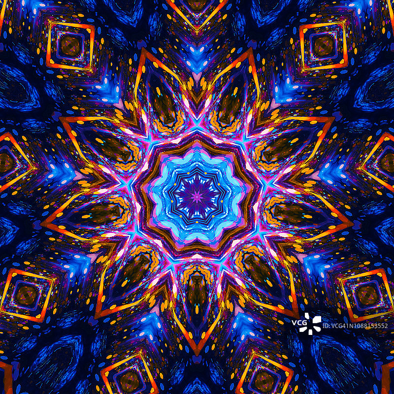 无缝万花筒深色花卉图案背景图片素材