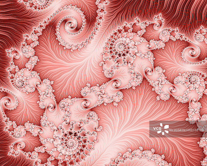 时尚的活力珊瑚色抽象漩涡背景图片素材