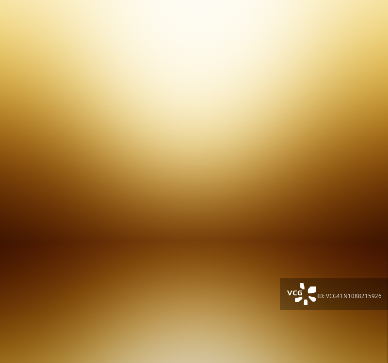 柔和模糊的金色和橙色渐变背景，带倒影图片素材