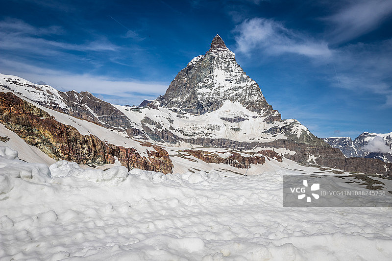 马特洪峰顶图片素材