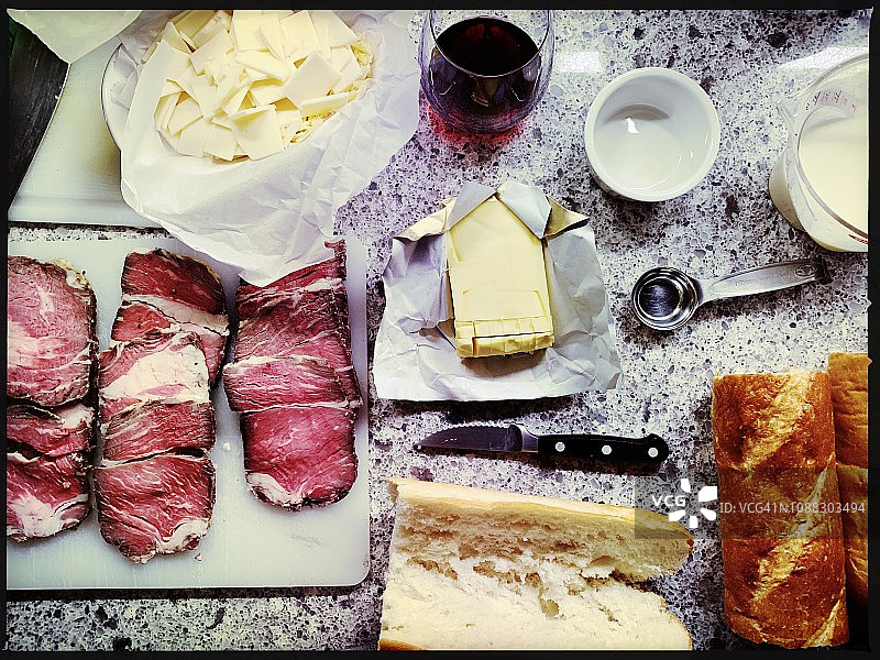 牛肉三明治图片素材