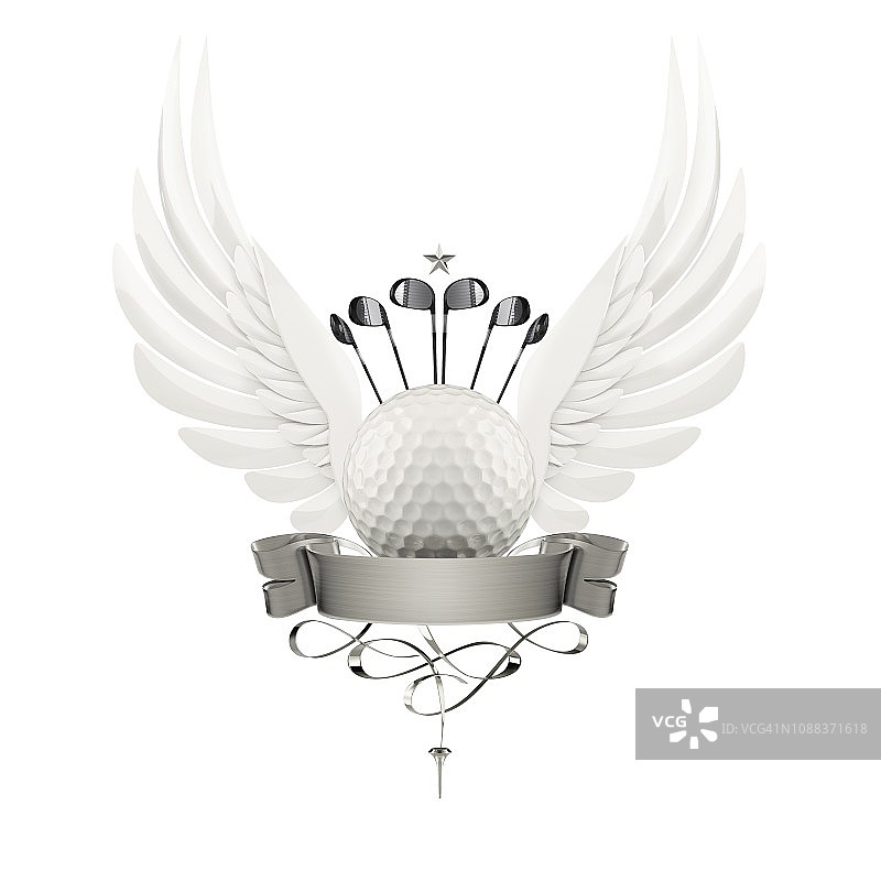 高尔夫球Logo，图示图片素材
