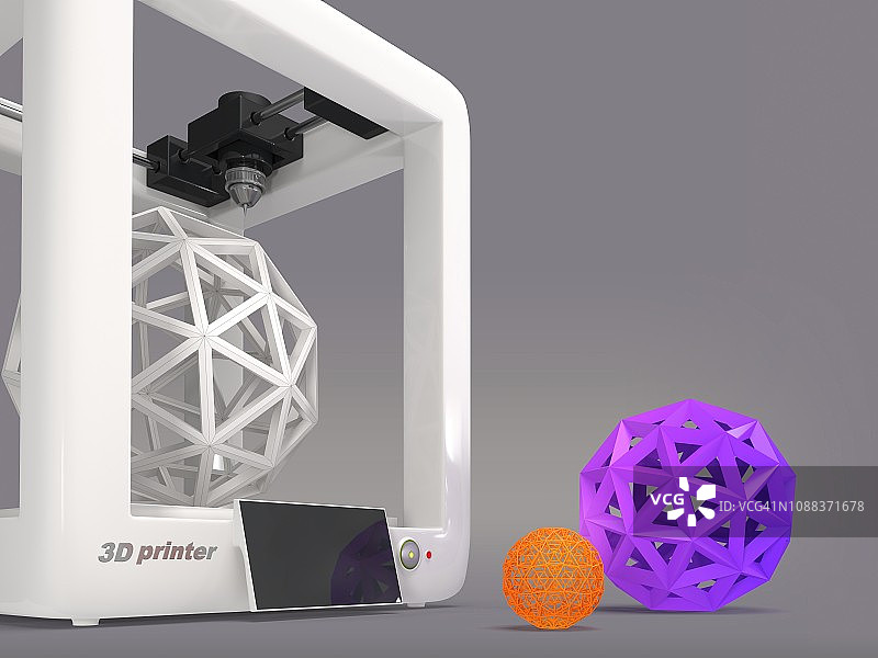 3D打印机插画图片素材