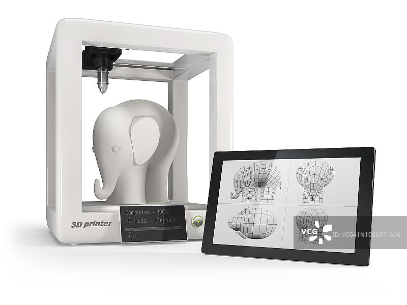 3D打印机插画图片素材