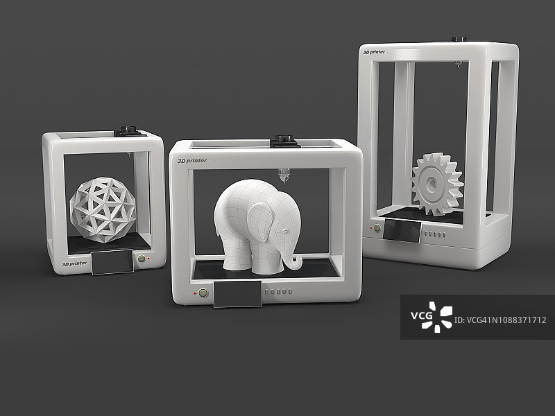 3D打印机插画图片素材