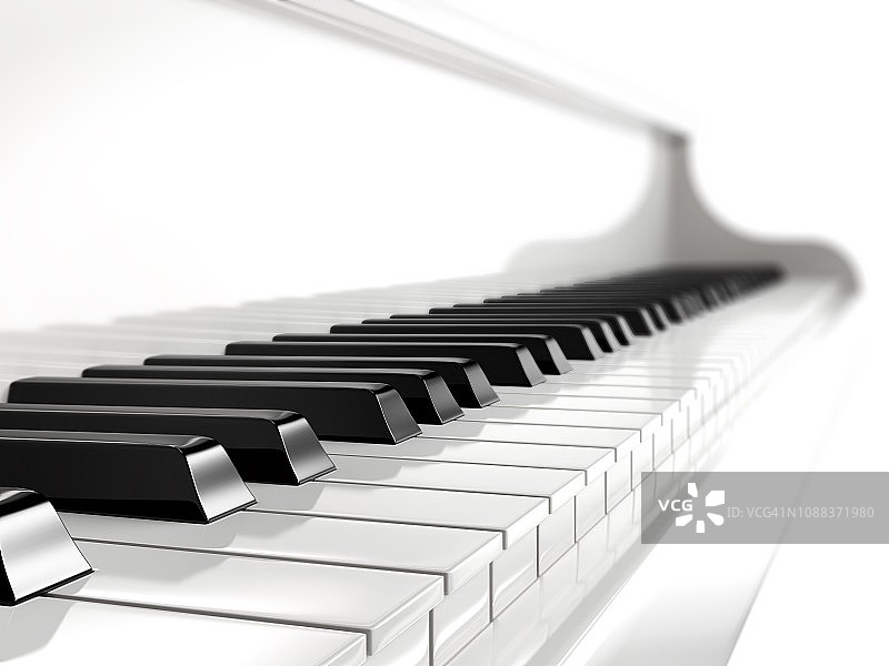 钢琴琴键插画图片素材