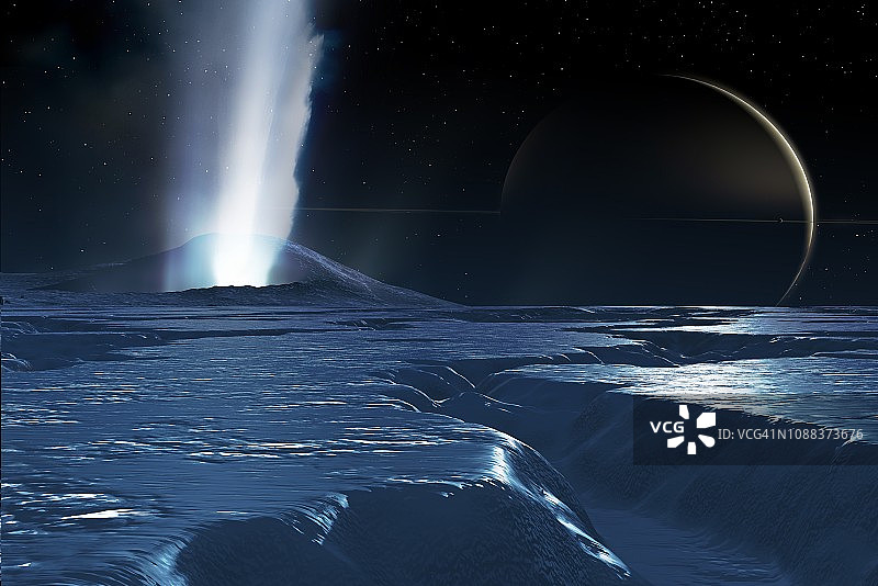 土卫二上的水柱，插图图片素材