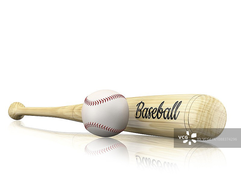 棒球棒和棒球插图图片素材