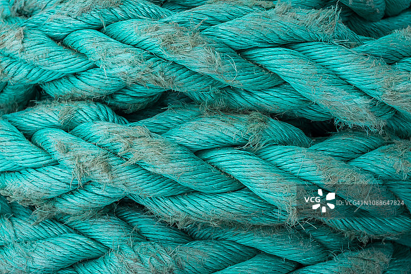 黑白色的旧船绳索麻袋图片素材