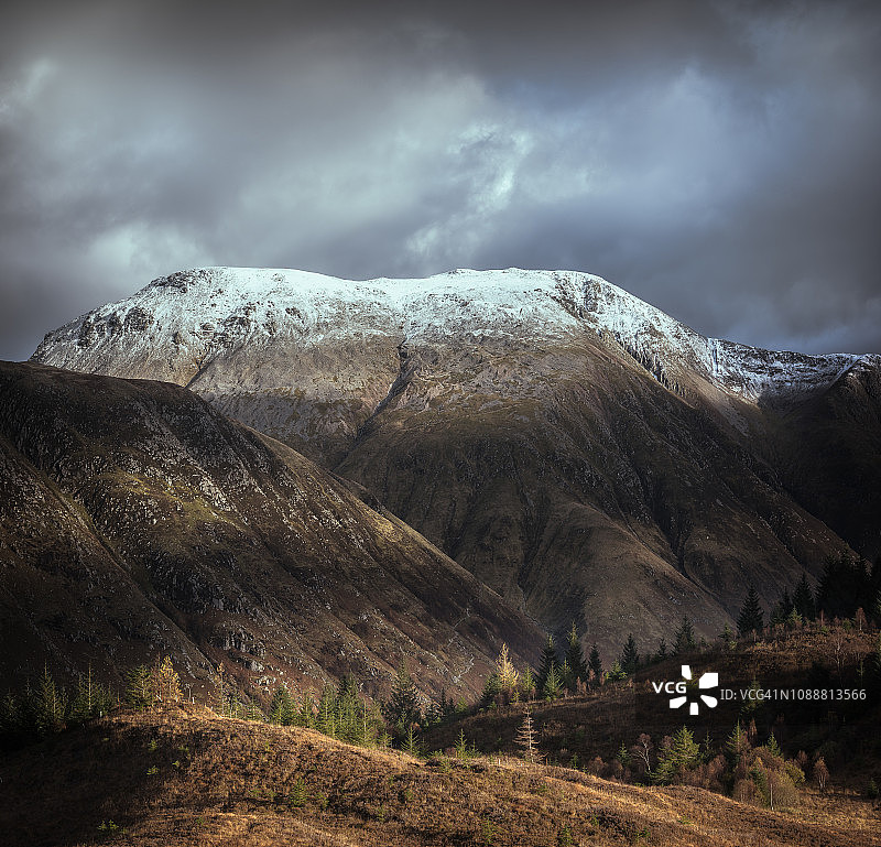 内维斯山的雪峰图片素材