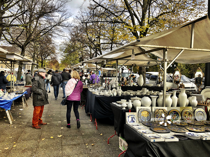夏洛滕堡古董及收藏品跳蚤市场图片素材