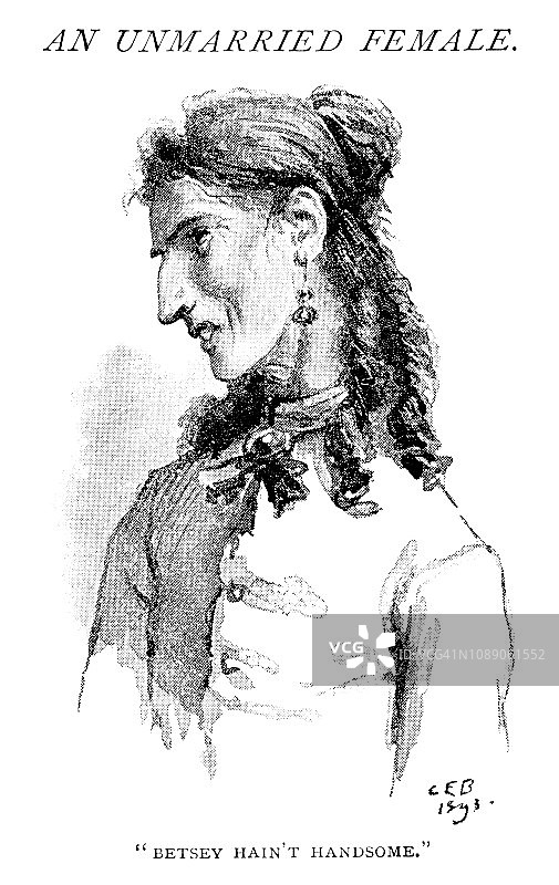 朴素的十九世纪年轻女士图片素材