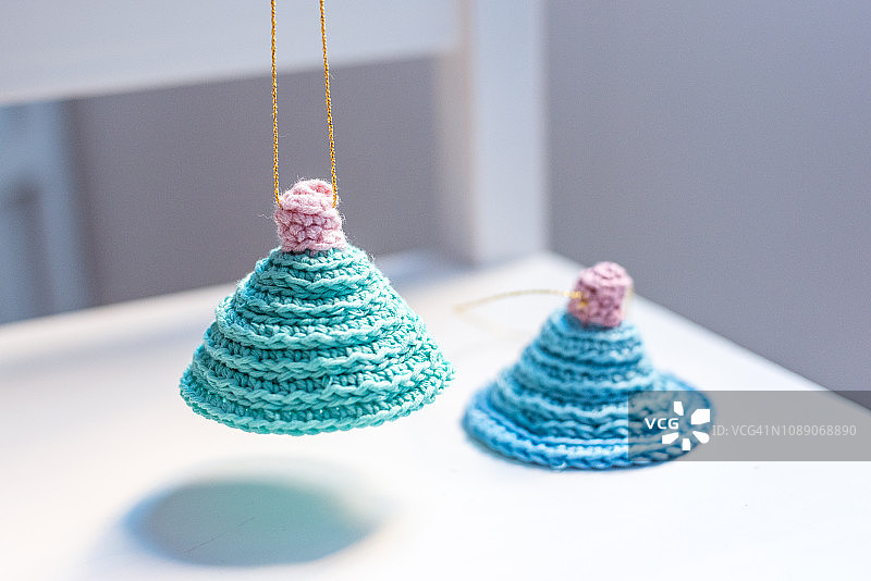 手工钩针圣诞装饰品图片素材