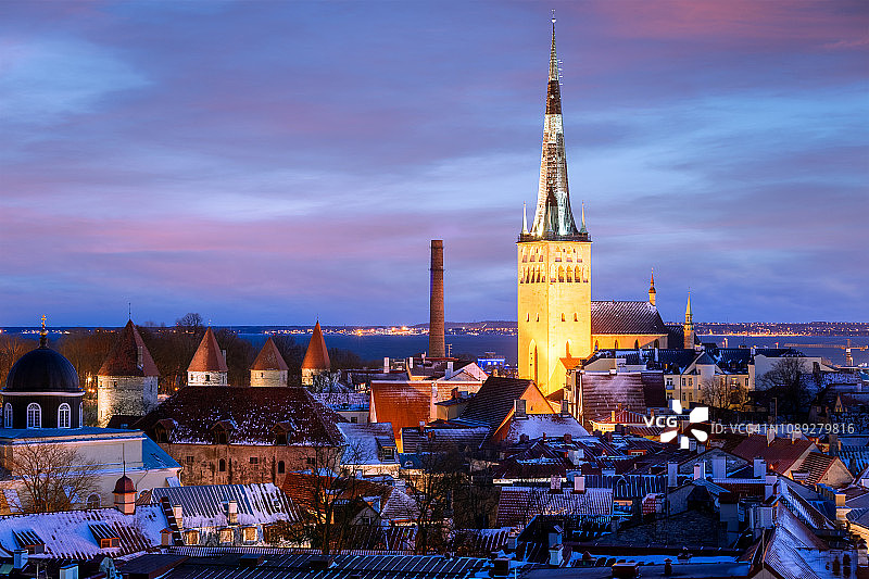 爱沙尼亚塔林圣奥拉夫教堂图片素材