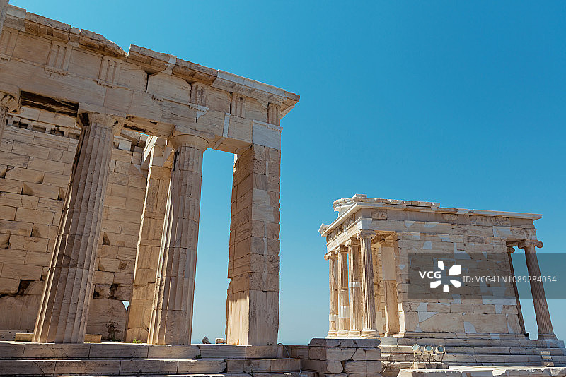 通往雅典卫城的普罗彼拉伊阿神庙古代遗址图片素材