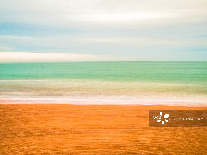 布莱顿海滩全景图片素材