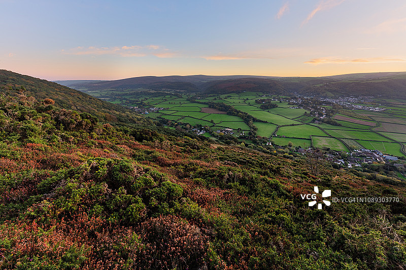 英格兰萨默塞特郡埃克斯穆尔风光图片素材
