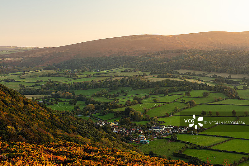 英格兰萨默塞特郡埃克斯穆尔风光图片素材