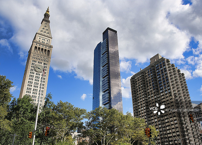 纽约曼哈顿麦迪逊广场公园附近的新建豪华公寓图片素材