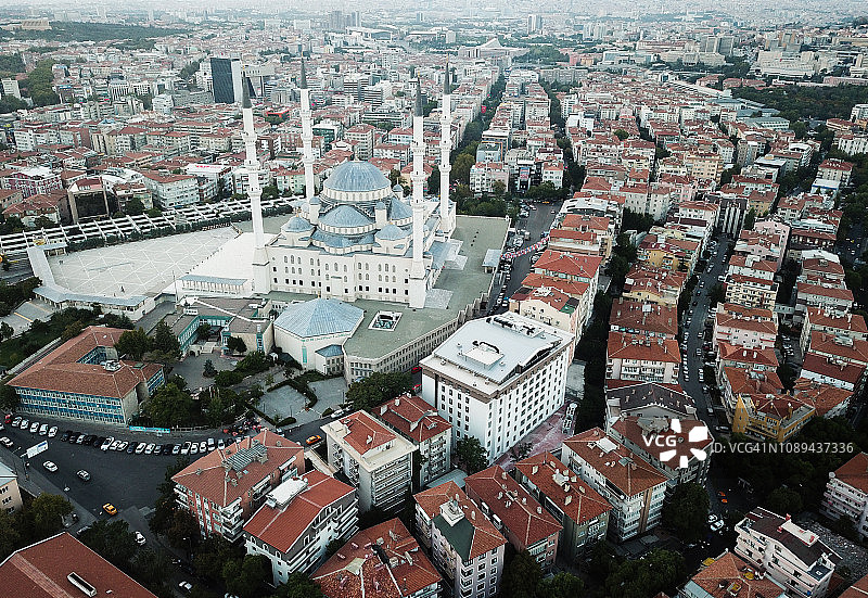 安卡拉及科贾泰佩清真寺鸟瞰图图片素材