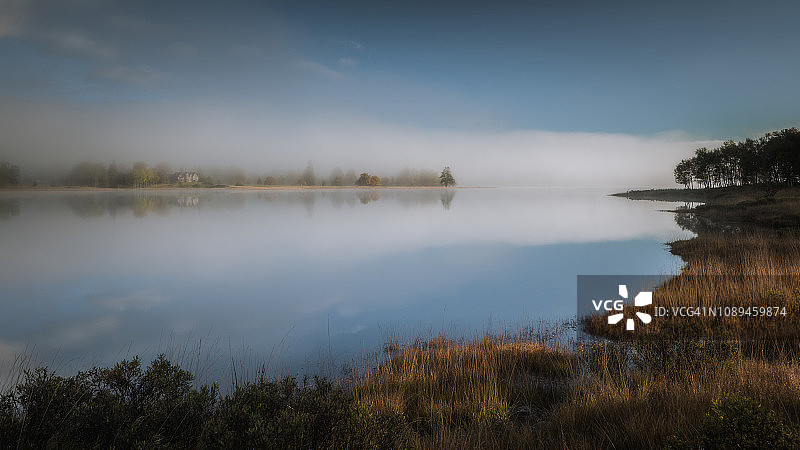 图拉湖的倒影，苏格兰高地图片素材