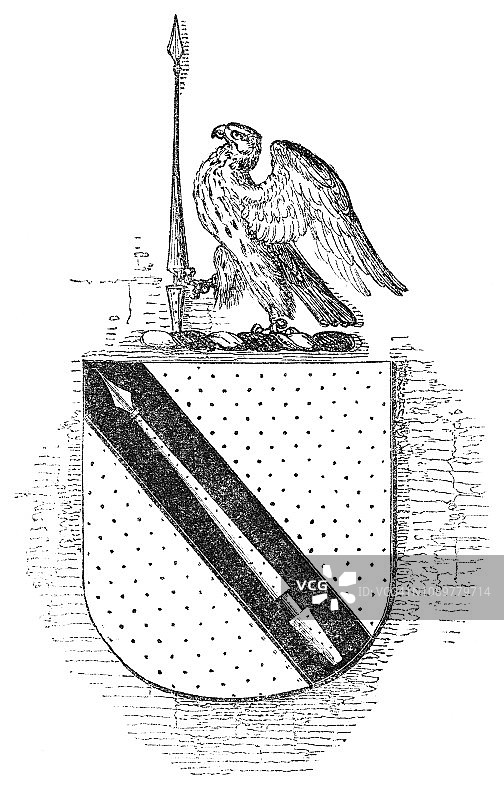 莎士比亚的盾形纹章图片素材