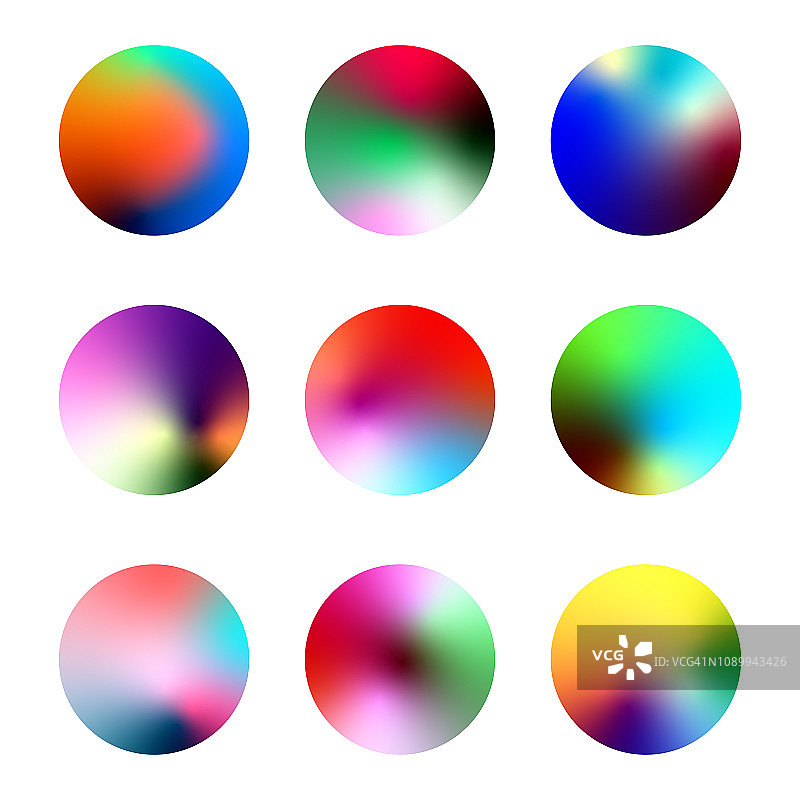 彩色渐变按钮集合图片素材