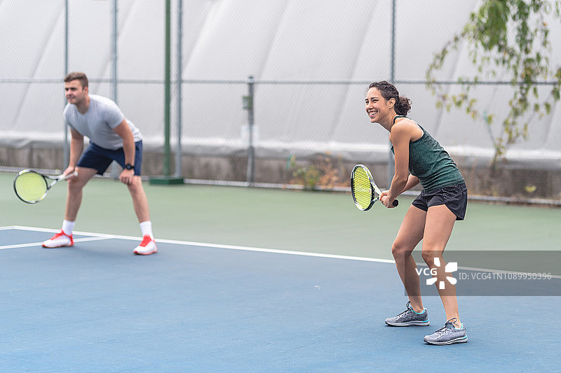 混合双打网球图片素材