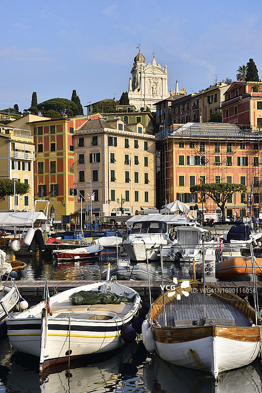 意大利利古里亚圣玛格丽特：港口风光图片素材