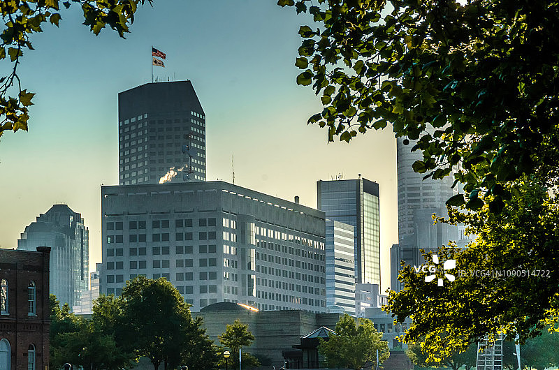 印第安纳波利斯市中心晨景图片素材