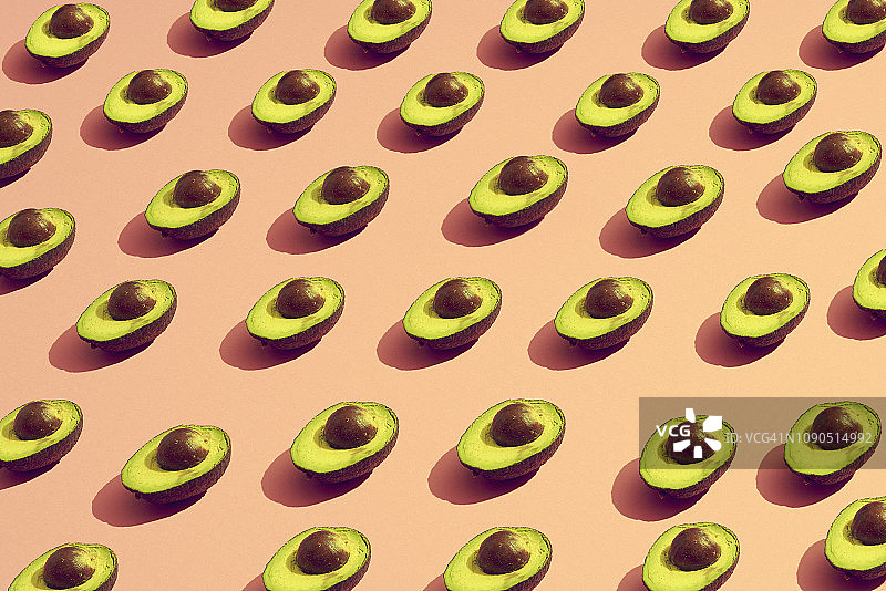图案排列的牛油果图片素材