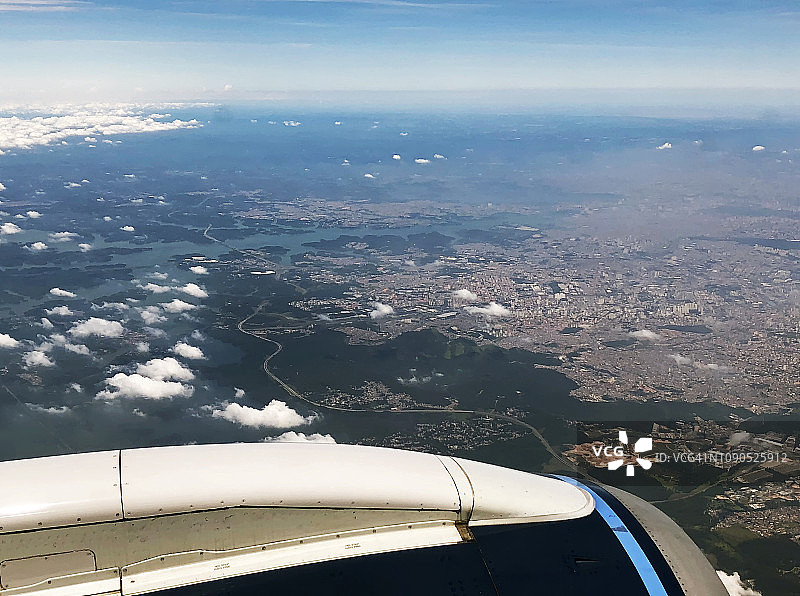圣保罗市鸟瞰图图片素材
