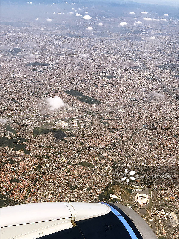 圣保罗市航拍视角图片素材