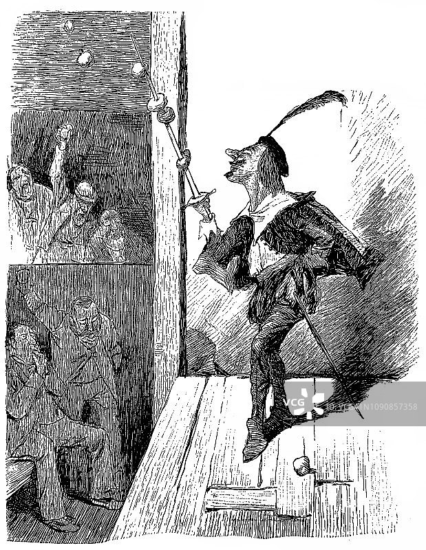 1896年剧院演员被扔苹果图片素材