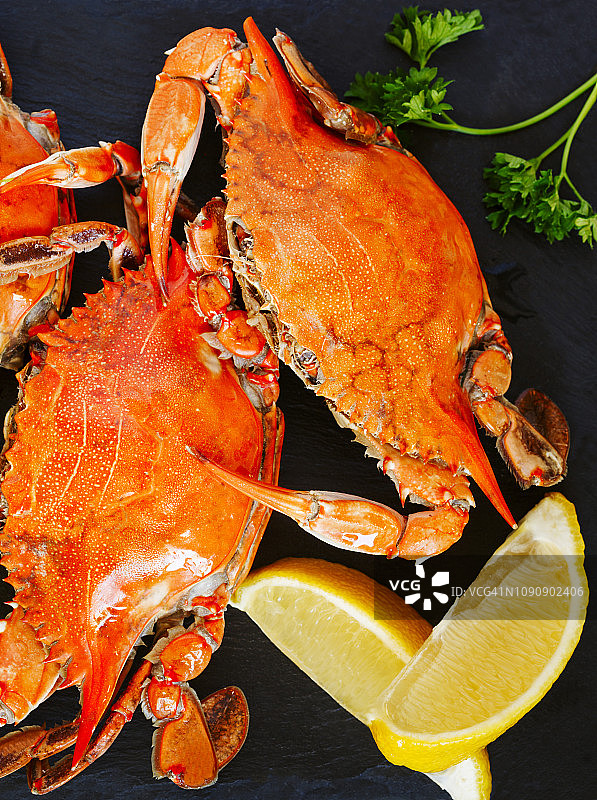 煮熟的螃蟹图片素材