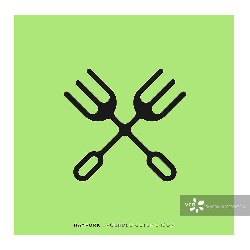 草叉圆形线条图标图片素材