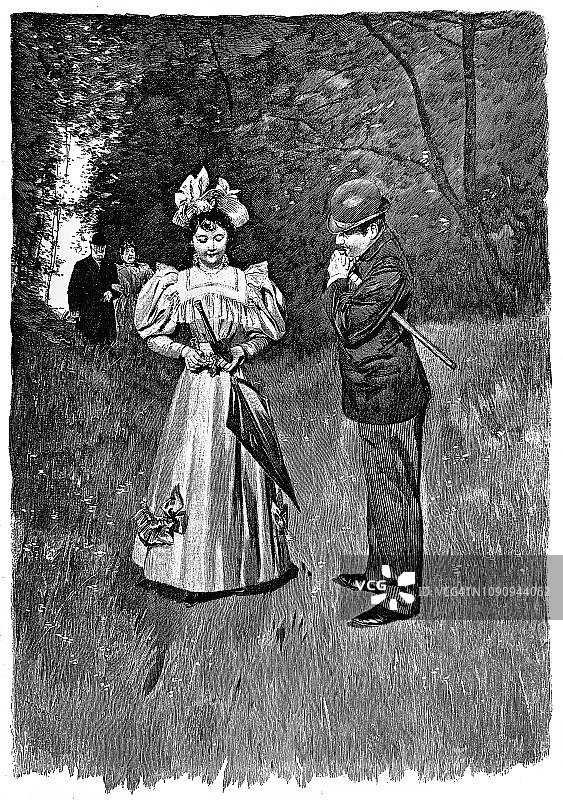 在公园里相爱的情侣 - 1896图片素材