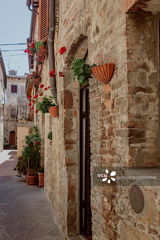 意大利皮恩扎的街道图片素材