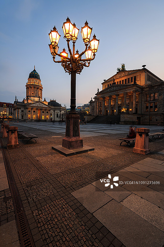 柏林宪兵广场日落美景（德国）图片素材