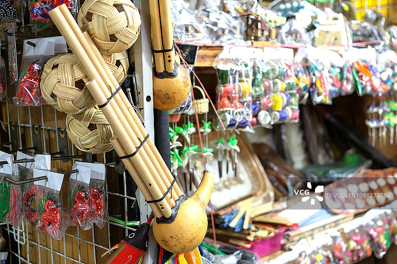 桑波顿或葫芦竹管口琴图片素材