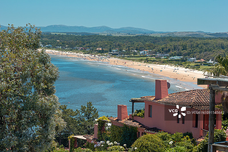 乌拉圭埃斯特角城附近索拉纳斯海滩夏季景色图片素材
