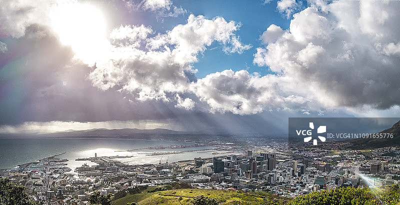 南非开普敦鸟瞰图图片素材